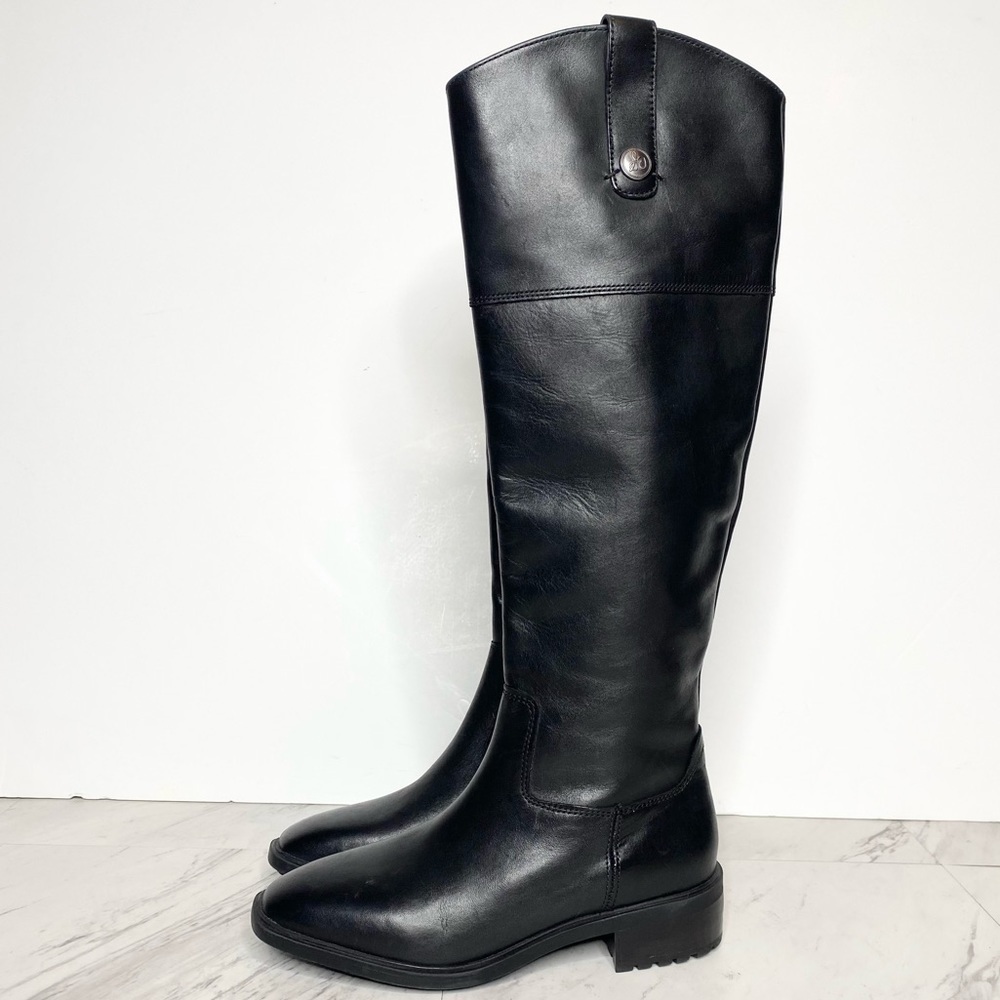 New! Sam Edelman Drina Black Leather Riding Boot 5M